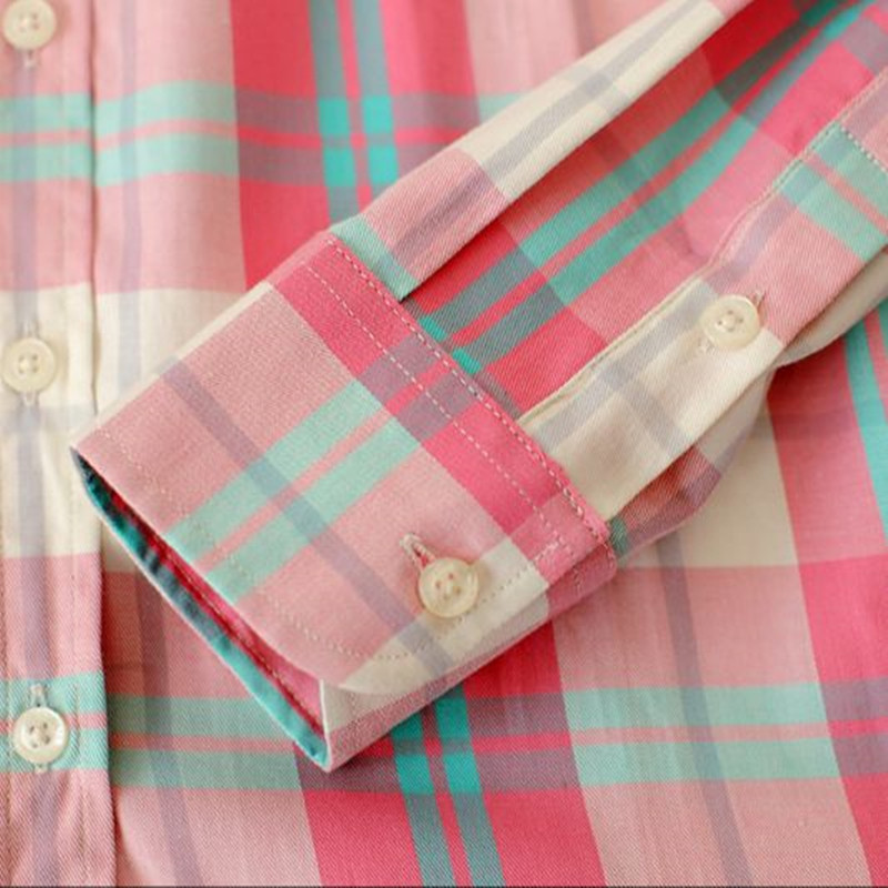 Hàng sẵn có - Áo sơ mi nữ kẻ sọc 100% cotton, phong cách đại học, phù hợp công sở