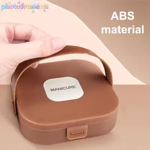 Khung ảnh Bộ cắt móng tay bằng thép không gỉ 6 / 8 chiếc Dụng cụ làm móng tay màu nâu / trắng chuyên nghiệp Bộ dụng cụ chải lông du lịch Bộ chăm sóc cá nhân VN