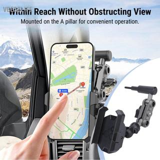 VBESTLIFE ZIZEV Giá đỡ điện thoại trụ cột Giá đỡ ô tô xoay 360 độ cho tất cả điện thoại thông minh có bình kim loại cường độ cao 300 500 Pajero Prado (A Mount)