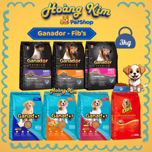 Thức ăn hạt cho chó 3kg Ganador - Fib's nhiều dinh dưỡng, phát triển trí não
