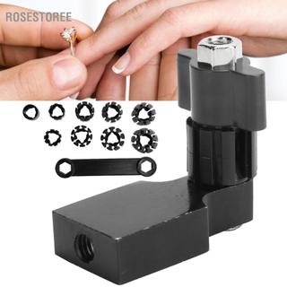 Rosestoree Brrnoo Ring Fixture Kẹp Chủ trang sức Thiết lập cố định Bộ công cụ khắc đánh bóng (Màu đen)