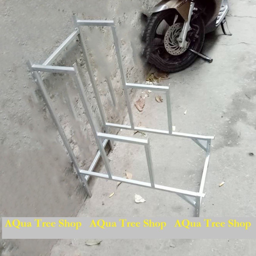 Combo Kệ trồng rau 3 tầng bậc thang + chậu, bộ chậu kệ trồng rau ban công