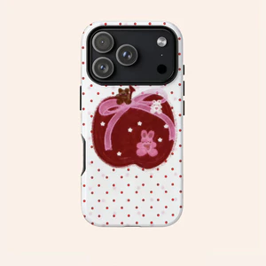 Chấm bi Apple Bunny Thích hợp cho iPhone 17Promax 16Pro 15 11 12 13 14 xs XR 17Air Vỏ cứng hai lớp chống sốc USPA trọn gói