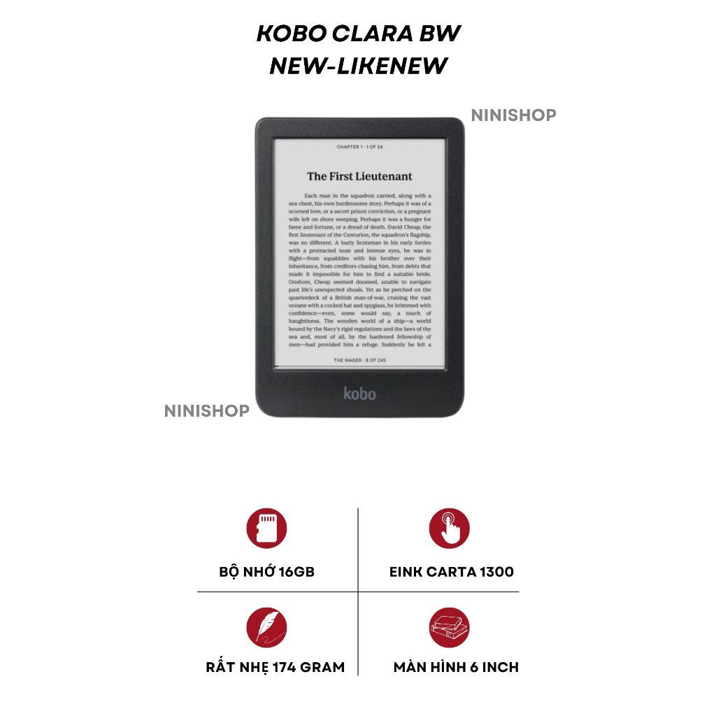 Máy Đọc Sách Kobo Clara BW | BigBuy360 - bigbuy360.vn