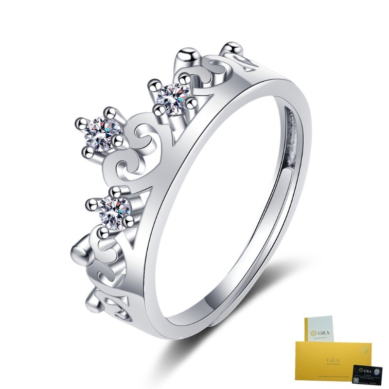 925 Silver Ring by moissanite.GRA.vn