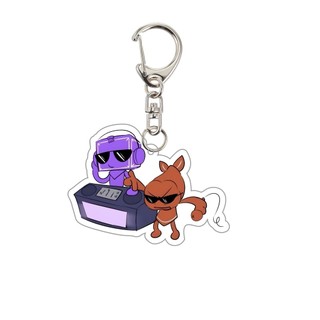 NEW Cross-border Game Dandy's World Scraps World Mini Cute Dandy Vee Shelly Pebble acrylic keychain Pebble Keyrings