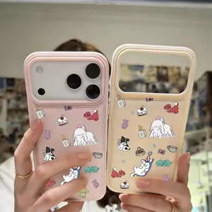 Trẻ em vui vẻ graffiti thế giới nhỏ cho 16 trường hợp iPhone 17Air Bánh mì trường hợp 14 13 11Pro