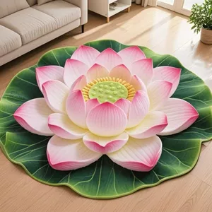 Mô Phỏng Thảm Phòng Khách Silicon Lotus Chống Bụi Bẩn Dễ Dàng Chăm Sóc Thảm Chống Trơn Trượt Hộ Gia Đình-