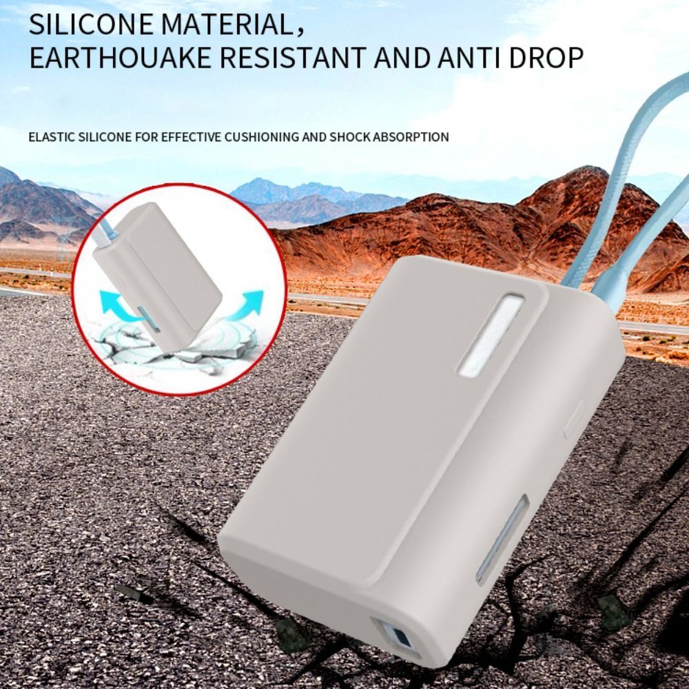 Bảo vệ bộ sạc di động EDIWANY, silicon có dây buộc mang theo, Vỏ bảo vệ toàn diện mềm chống sốc chống rơi cho CUKTECH CP13 10000mAh ngoài trời