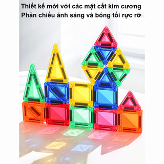 【BabyJoy】Đồ chơi xếp hình nam châm mini, khối từ hút di động,phát triển tư duy 2D/3D cho trẻ em,Quà tặng trẻ em