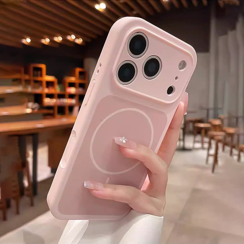Ốp điện thoại silicon mềm từ tính chống vân tay mới cho iPhone 17 16 15 14 13 Pro max