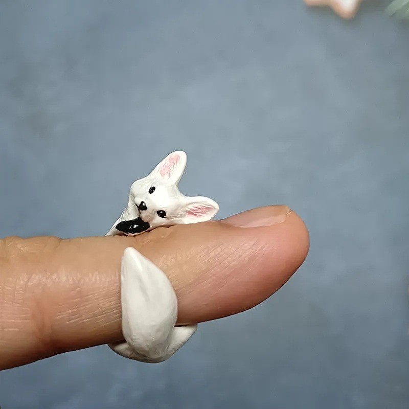 Tính khí thời trang, nhẫn nữ hình cáo đáng yêu