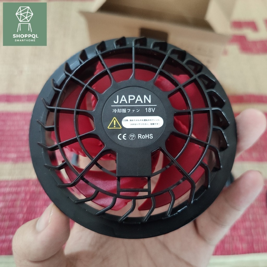 Cặp quạt gió áo điều hòa làm mát Nhật Bản KENKO cao cấp 18V loại 5 cánh không chổi than.