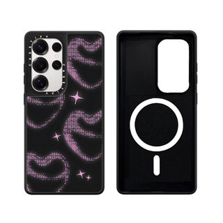 Từ Tính Toàn Màn Hình Nơ Trái Tim Tình Yêu Gương Cứng Phone Case Dành Cho Samsung Galaxy S26 25 24 23 UItra S26 25 24 23 Plus Vỏ Bảo Vệ Chống Sốc