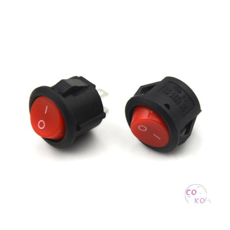 [lipbalm] 10 Cái Công Tắc Roer Thuyền Tròn Đường Kính 16mm Mini 2 Pin ON-OFF Roer Switch 3A / 250V Đẹp