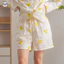 Quần pyjama cotton dễ thương dành cho nữ mùa hè với túi / Quần short dây rút eo co giãn / Sợi mềm mại cho quần ở nhà mát mẻ
