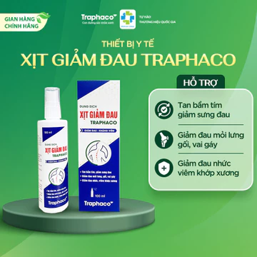 TBYT Xịt Giảm Đau Traphaco - Hỗ Trợ Giảm Cơn Đau, Hỗ Trợ Kháng Viêm Do Đau Mỏi Cơ, Bong Gân, Bầm Tím 15ml