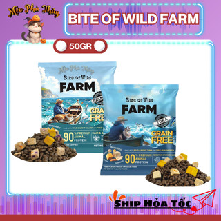 Gói Dùng Thử 50g Bite Of Wild Farm – Tiện Lợi & Giàu Topping Thịt Sấy