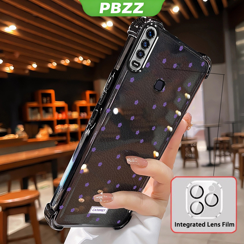 FOR ốp lưng Ốp Lưng Cho VIVO V15 VIVO 1819 Vỏ Điện Thoại Vỏ Mềm Silicon Chống Sốc Thiết Kế Mới Thẩm Mỹ Trong Suốt Hoa Với Ống Kính Phim SJJETMPLH01