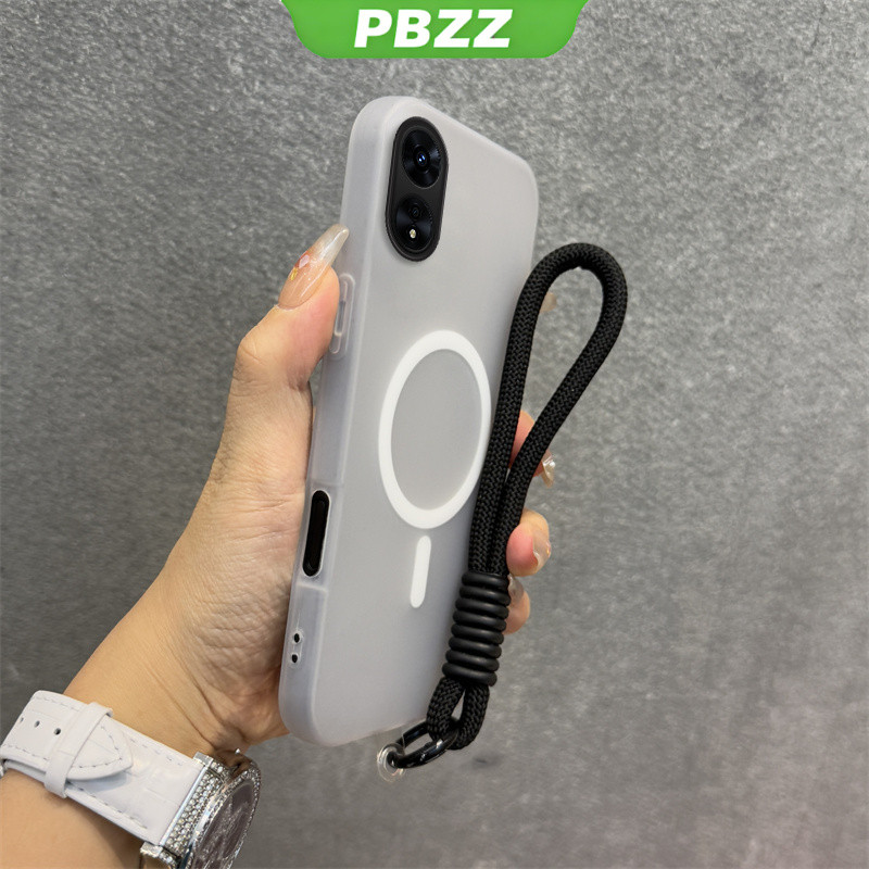 Ốp Lưng Cho OPPO Reno 8t 4g a78 a98 a17 a17k A58 5G a18 a38 a60 A58 A78 4G Vỏ Điện Thoại Vỏ Thiết Kế Mới Thẩm Mỹ Vỏ Thạch Màu Kép Có Dây Buộc Từ Tính Không Dây GDBSWX01