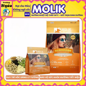 Thức Ăn Hạt Cho Mèo 6kg Mix 8 Topping Sữa Dê Vị Thịt Cá Phù Hợp Mèo Trưởng Thành - MOLIK