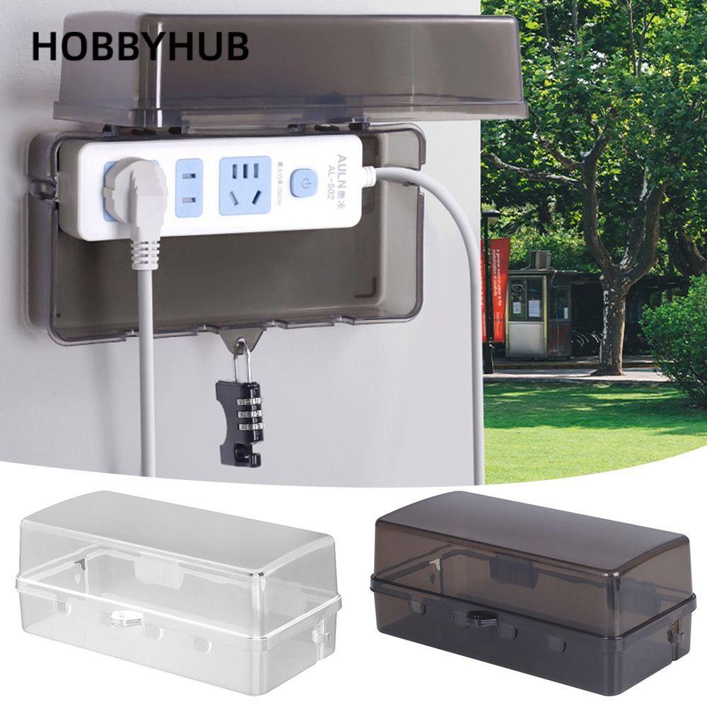 Hộp cắm HOBBYHUB, Vỏ chì mở rộng chống trộm bằng nhựa, Ổ cắm bảo vệ chống nước bền bỉ Hộp lưu trữ dải nguồn chống thời tiết ngoài trời