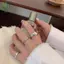 Nhẫn ngôi sao nhiều màu sắc, điều chỉnh size phù hợp, trang sức nữ làm quà tặng