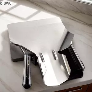 QIUWU Xẻng khoai tây chiên kiểu Pháp bằng thép không gỉ cho Hamburger Popcorn Paing Xẻng khoai tây chiên Xẻng xúc tác tiện ích nhà bếp Dụng cụ làm bánh Xẻng.