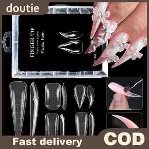Doutie 70 / 140 / 150 Chiếc Eagle 's Talon Giả Đầu Móng Tay Ngắn Cong Stiletto Trong Suốt Mềm Mại Giả Móng Tay Nối Dài Cho DIY Nail Salon Làm Móng Tay VN