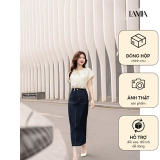 Chân váy dáng dài phối túi LV164
