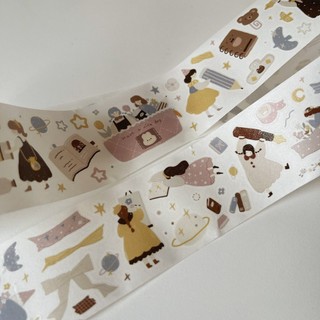 Washi tape bế viền Yier Stationery Planet tone màu morandi