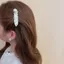 Kẹp tóc SHUPUN, Kẹp tóc chấm bi đen trắng Y2K, Vải thời trang hình bầu dục Barrettes Mũ nón mặc hàng ngày Trang phục dự tiệc