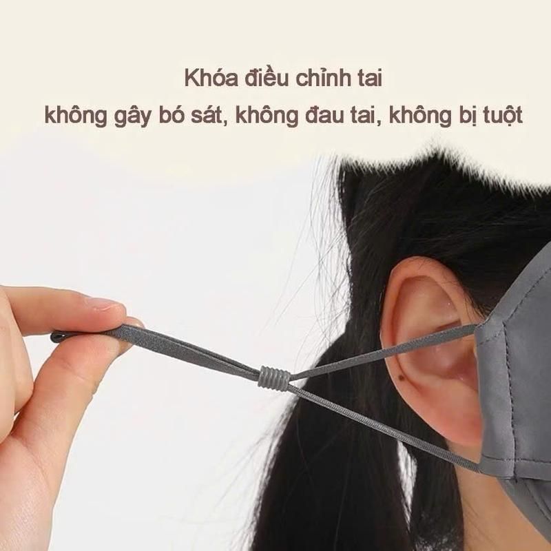 Khẩu Trang Vải Lụa, Kháng Khuẩn, Dày,  Chống Nắng, Chống Tia UV, Chống bụi,  Giữ Ấm Điều Chỉnh Dây Đeo C87 SHOP
