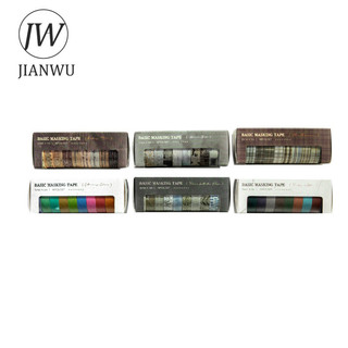 JIANWU 10 Cuộn / bộ Basic Life Series Họa Tiết Vintage Phong Cảnh Chất Liệu Cắt Băng Washi Sáng Tạo DIY Tạp Chí Văn Phòng Phẩm