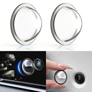 PYCOU 2 / 4 Vỏ bảo vệ ống kính bảo vệ, Tấm chắn chống mưa HD Vỏ bảo vệ Camera phía trước, Nắp bảo vệ chống va chạm PC hình cầu cho mẫu Tesla