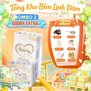 [Kèm quà] Combo 2 bịch Gooby Quần/Dán siêu mỏng mềm, thấm hút tốt size M/L/XL/XXL/XXXL cho bé từ 6kg-25Kg