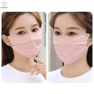 Mặt nạ ren lụa băng mỏng đa năng, tấm che nắng màu trơn với dây đeo tai, bảo vệ chống tia cực tím.