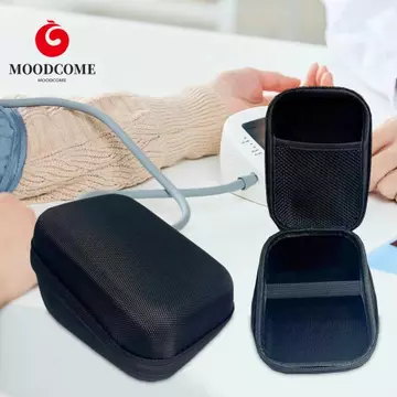 Túi bảo vệ máy đo huyết áp MOODCOME, Hộp đựng máy đo huyết áp tam giác di động, có tay cầm Vỏ cứng chống sốc cho máy đo huyết áp