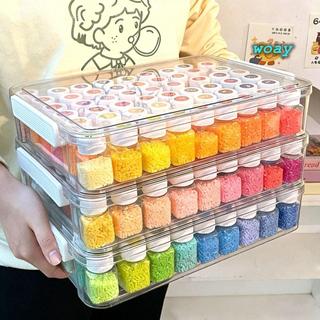 Hộp đóng gói hạt WOAY Perler, Hộp lưu trữ hạt Perler trong suốt chống bụi, Dung tích lớn có nắp chai lưu trữ hạt Dụng cụ tổ chức tại nhà