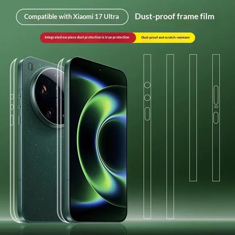 Dành Cho Xiaomi 17ProMax 17Pro Xiaomi17 2 Bộ Phim Bên HD / Mờ Bên Bảo Vệ Miếng Dán Biên Giới Cho Xiaomi 17 Pro Max Chống Trầy Xước Hydrogel Khung Bảo Vệ Phim