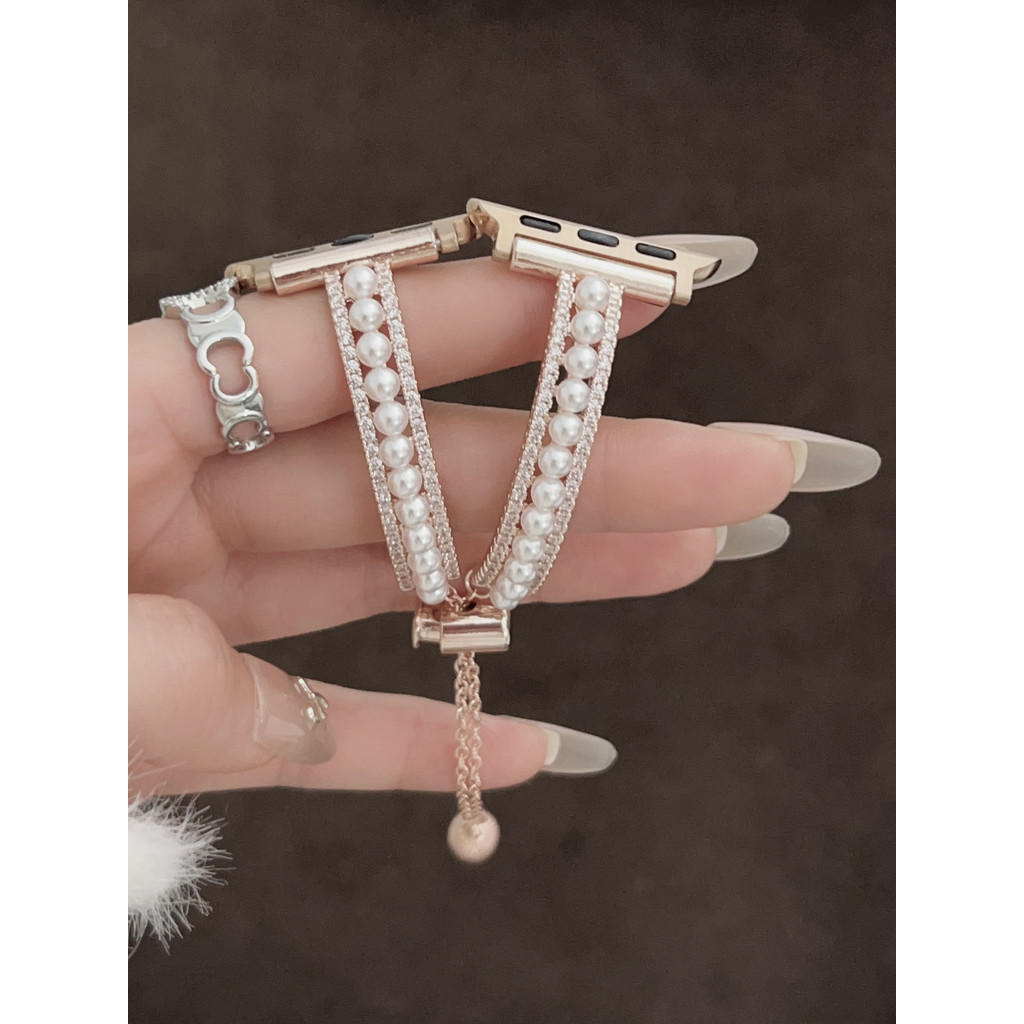 Nữ Ngọc Trai Kim Cương Kim Cương Giá Trị Cao Phong Cách Vòng Tay Thời Trang Thích Hợp Cho Redmi xiaomi Redmi Watch 5 5lite 5Acitve 4 3Active 3 2Lite 2
