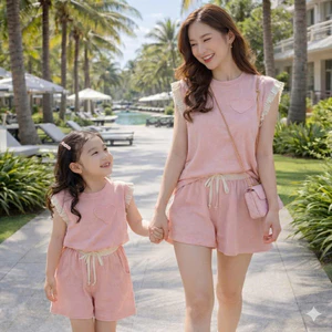 .set đồ mẹ và bé mùa hè bé 8-37kg mẹ 38-80kg, đồ gia đình, đồ đôi mẹ và bé gái bé trai