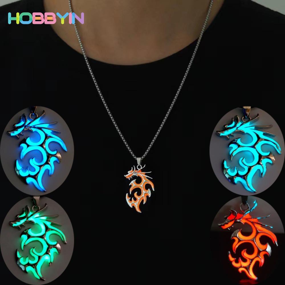 Vòng cổ rồng phát sáng Hobbyin - Mặt dây chuyền độc đáo cho nam và bé trai