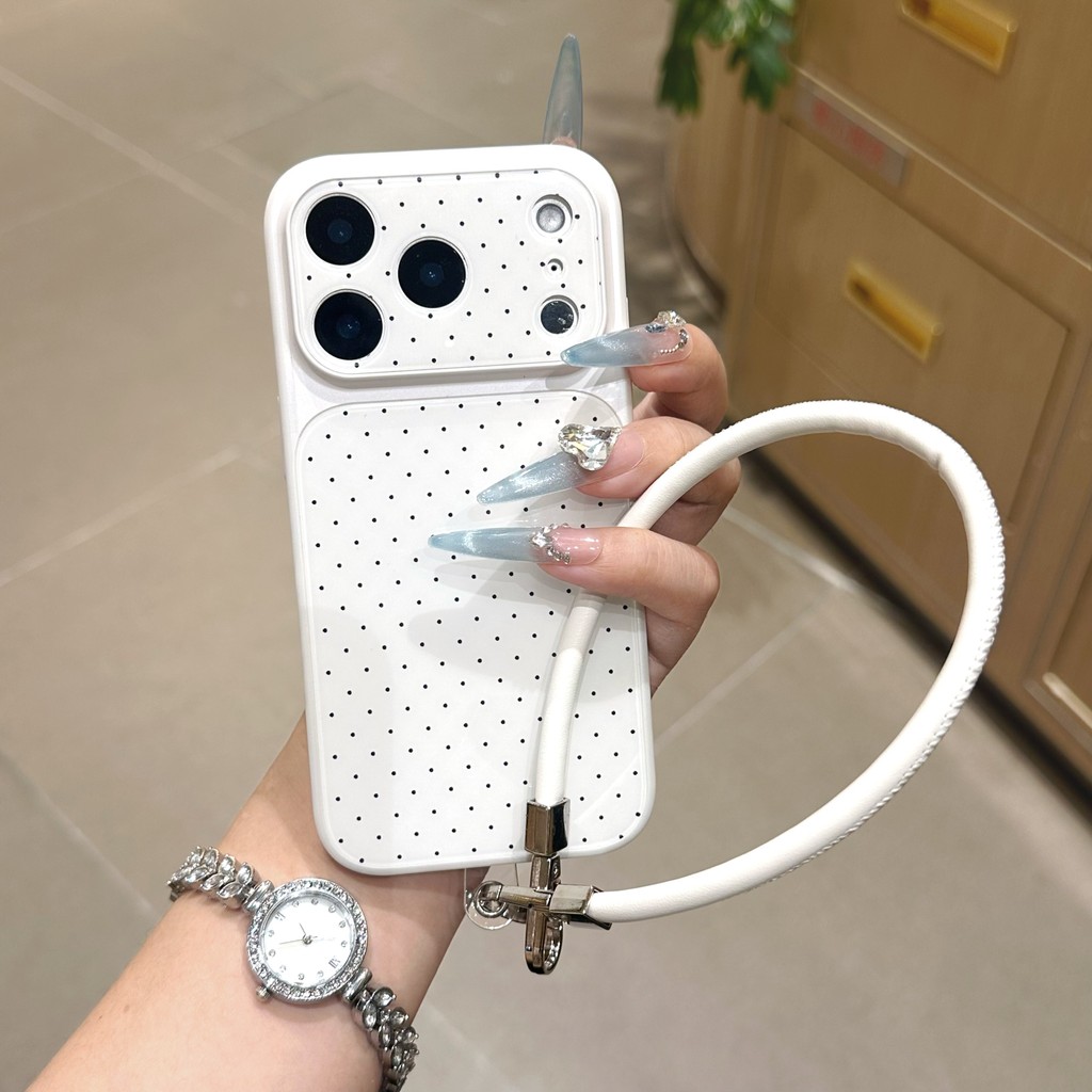 Ốp điện thoại chấm bi màu kẹo cho iPhone 17 Pro Max 17 Air 16 Plus 15 14 13 Vỏ điện thoại chống rơi