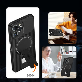 Dành Cho Realme Note 70 / 70T / Narzo 80 4G Ốp điện thoại Sợi Carbon Kết Cấu Từ Tính Cứng Có Chân Đế Mềm TPU Cạnh Chống Sốc Mỏng