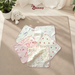 Gói 5 khăn sữa xô Muslin 2 lớp kích thước 30x30cm mềm thấm hút tốt cho bé Bubbybaby-GV