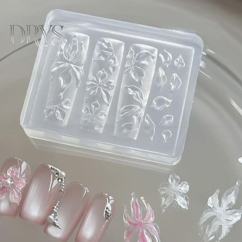 1 Chiếc Khuôn Silicon Trang Trí 3D Acrylic Hình Hoa Lily, Vỏ Conch, San Hô, Sao Biển DIY Móng Nghệ Thuật