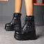 Demonia 9.5cm Giày bốt xe máy đế dày y Gothic Hồng Hot Girl Giày bốt ngắn nữ Matte Black Martin Boots