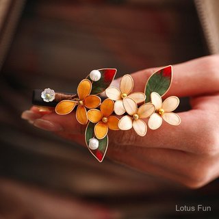 Cổ Điển Phong Cách Trung Hoa - Hàng thủ công bấm lụa nhung hoa kẹp tóc Trung Quốc cổ điển khí chất cao cấp búi tóc trang sức