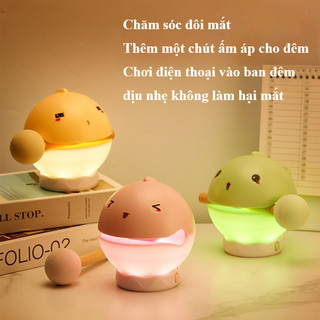 Đèn Ngủ Hình Cá Bằng Gỗ Sáng Tạo, Chạm để điều Chỉnh độ Sáng, đèn Ngủ Nhỏ đầu Giường, đèn Cầu Phúc Bằng Gỗ Cá